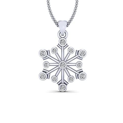 Collar con colgante de copos de nieve de Navidad para lucir elegante en cenas de Nochebuena