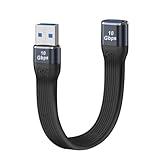Multifonctionnel: Rallonge USB 3.0 plate prenant en charge l'audio et la vidéo 4K@60Hz, offrant une vitesse de transfert de données suffisante pour que le téléviseur puisse enregistrer et lire des vidéos HD 1080p