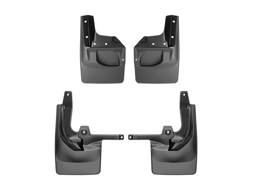 WeatherTech Custom No Drill Splash Guard MudFlaps for Jeep Wrangler 2-Door, Wrangler 4-Door - Front & Rear Set (110097-120099), Black