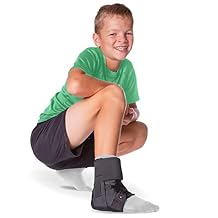 BraceAbility Lace Up Kids Ankle Brace - Pediatric Figure 8 Sprained Foot Support Wrap for Active Youth, Children in Sports, Basketball Protection, Gymnastics, Soccer, and Volleyball XS