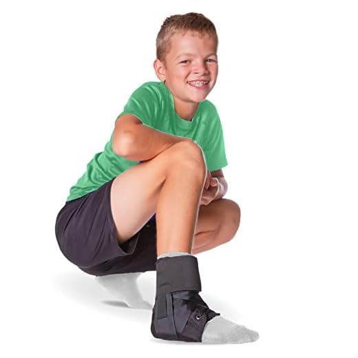 BraceAbility Lace Up Kids Ankle Brace - Pediatric Figure 8 Sprained Foot Support Wrap for Active Youth, Children in Sports, Basketball Protection, Gymnastics, Soccer, and Volleyball (One Size)
