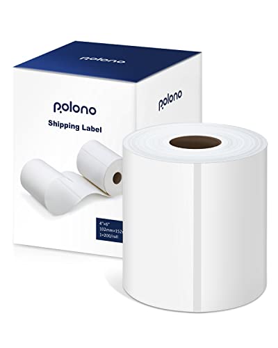 4"X6" Direct Thermal Shipping Label Compatible With Zebra, Jadens, Idprt Sp410, Polono Perforated Postage Label Paper For Munbyn, Rollo, Jiose, Permanent Adhesive, Commercial Grade, 200 Labels/Roll #TOP7