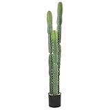 bellacat UV Resistant 5ft Large Artificial Cactus with Black Pot, 60in Realistic Faux Plants Indoor, Lifelike Fake Cactus Plant for Indoor and Outdoor Home Office Store Porch Patio Garden Decor