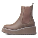 Rocket Dog Heyday Polyurethane Women's Dark Brown Flat Chelsea Boots - UK 5