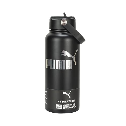 Image of PUMA unisex-adult 32oz Insulated Stainless Steel Water Bottle With Carry Handle