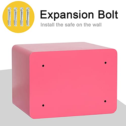 Parrency Security Fingerprint Biometric Safe Digital Safe For Home, Office，13.8 X 9.8 X 9.8 Inches，Pink #TOP5