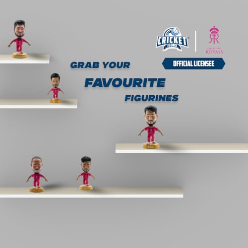 Image of Action Figure, IPL Edition, Rajasthan Royals Team Pack | 360 Rotatable Head, Cricket Player, For Fans & Collectors