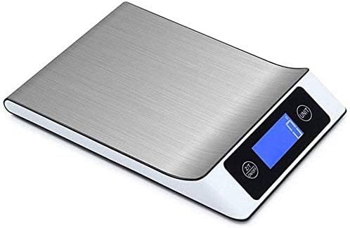 Waga elektroniczna Profesjonalna cyfrowa waga kuchenna Wysoce precyzyjna elektroniczna waga kuchenna z dużym wyświetlaczem LCD i funkcją tarowania (biała 10 kg/1g)