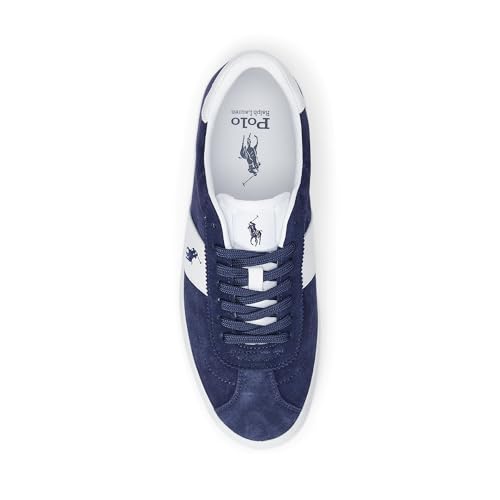 Image of POLO RALPH LAUREN Court Vulc Leather-Suede Sneaker