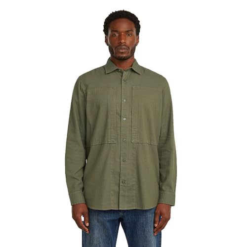 G-Star Panelled Pkt Regular Shirt Ls T-Shirt Homme Finition Premium