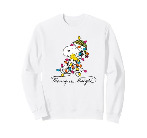 Peanuts Merry And Bright Snoopy Christmas Sweatshirt