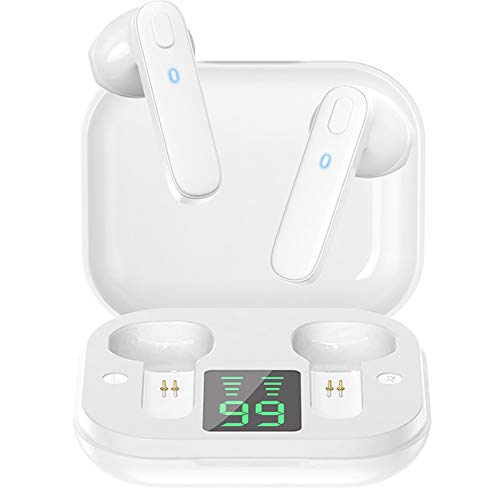 JINQII Fone de Ouvido Bluetooth True Wireless, Fones de Ouvido Intra-auriculares Bluetooth estéreo e