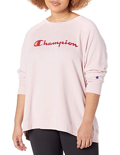 Champion Women's Plus Size Crewneck, Hush Pink, 2X