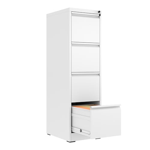 Image of 4 Drawer File Cabinet with Lock,Metal File Cabinet for Home Office