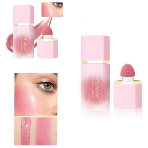 Liquid Creamy Blush Mousse with Glitter Cover