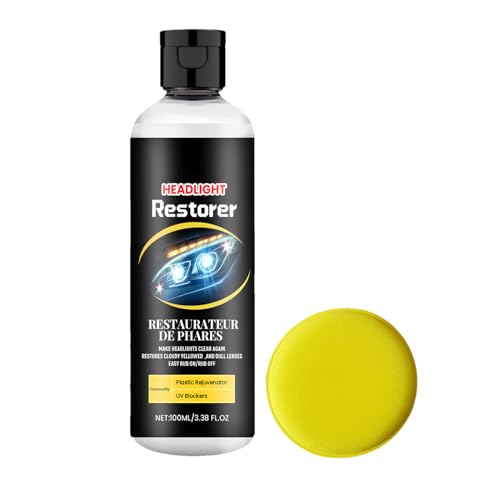 Spray Limpiador De Faros - Líquido Reparador De 100 Ml, Kit Completo, Limpieza Duradera, Restauración Efectiva, Elimina Arañazos Y Oxidación | Para Coche, Camión, Remolque, Sedán, Faros, Seguridad.