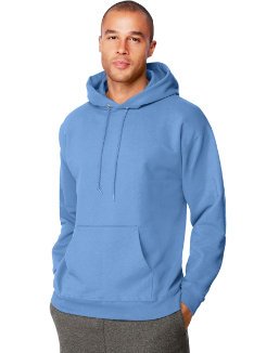 Image of Hanes Men's Ultimate Cotton Heavyweight Pullover Hoodie Sweatshirt, Carolina Blue, Large