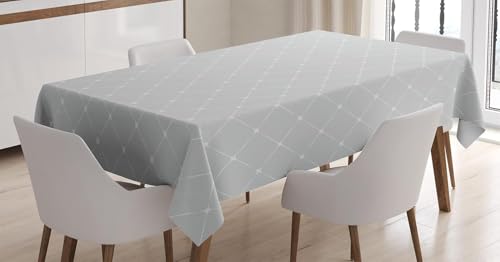 Tizhweqo Mantel Mesa Rectangular Patrones Geométricos, Manteles Antimanchas Gris, 3D Impresión Mantel Impermeable Lavable para Cocina Salón Comedor, 140x240 cm P/Q2879