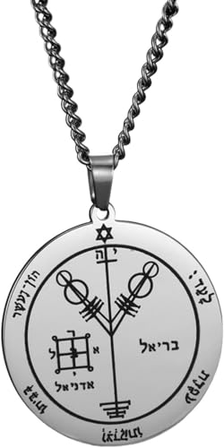 Collier round pendant men en acier argenté pour homme chic