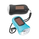 NOLITOY 2 Stück Handkurbel Taschenlampe Solarbetrieben Robust LED...