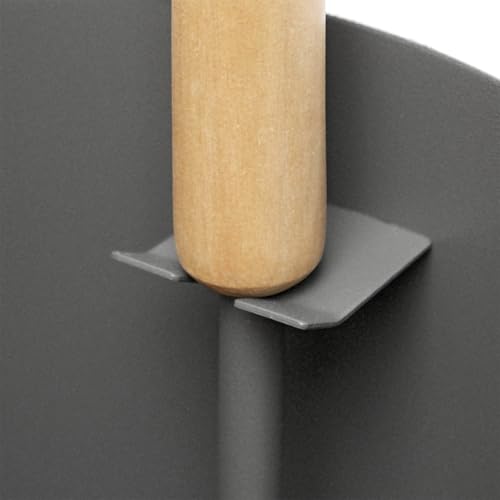 Raik Kaminbesteck Otto 3- teilig Stahl grau mit Ritz Bio- Kaminanzünder Kamingarnitur mit Holzgriffen und Ständer für Kamine Kaminöfen und Feuerschalen 64 cm Höhe Kaminzubehör modernes Design-4