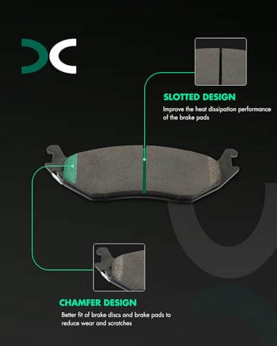 Image of SCITOO D1084 D898 Front Ceramic Rear Ceramic Brake Pad Sets | 2007-2009 For Chrysler For Aspen,2007-2009 For Dodge For Durango,2006-2010 For Ram 1500,2011-2018 For Ram For 1500