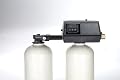 Twin tank metered water softener with 1" Fleck 9100SXT control, 32,000 grain capacity