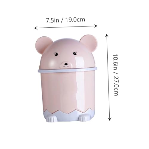Caneca de Basura Compacta Plástica Rosa Panda miniatura 2
