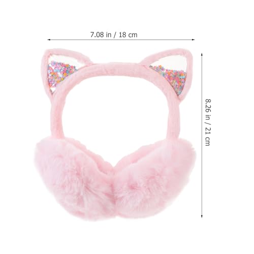 Fluffy Ear Muff for Women Plush Foldable Earmuffs Kids Winter Earmuffs Cat Ear Warmer Plush Ear Cover Ski Earmuff for2
