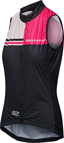 2XU Damen Windschutz Fahrradweste Pink/Schwarz (Größe M)