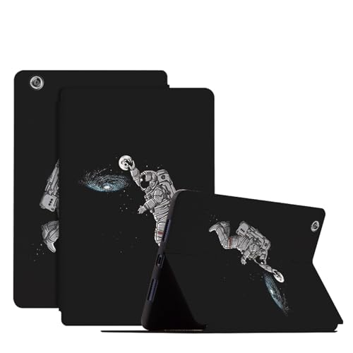 DayQiQiPu Funda para Huawei MediaPad M3 Lite (8 Pulgadas, Modelo: CPN-W09/L09/AL00) en PU Cuero Serie Patrón de Astronauta, Carcasa Protectora Ultra Fina, Estuche Soporte Plegable y Auto Wake/Sleep,03
