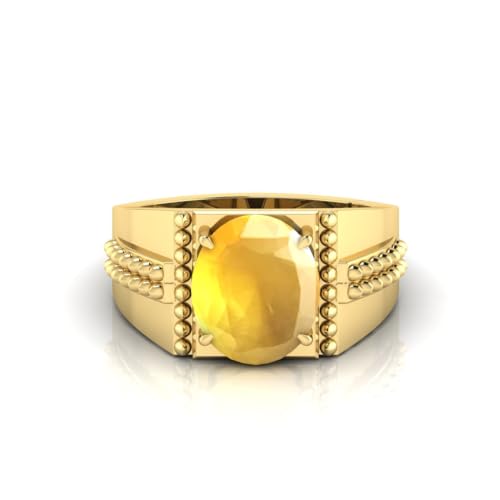 Saphir jaune bague en or de prestige, un joyau d'exception de 8,25 carats