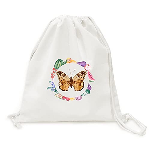 Sac en tissu pliable à sangle esthétique papillon cabas fruits de qualité