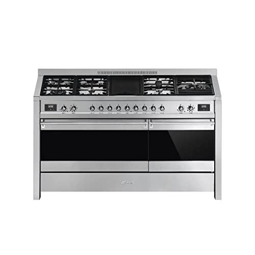 Smeg Opera A5-81 150cm Dual Fuel Range Cooker - Stainless Steel - A/A Rated