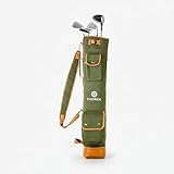 Thorza Sunday Golf Bag – Lightweight Canvas Carry Bag For Men &Amp; Women, Vintage Leather Design, Holds Clubs, Balls &Amp; Tees, Small Portable Golf Bag With Shoulder Strap (Green)
