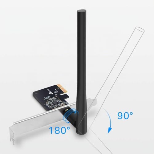 TP-Link Carte WiFi PCIe AC600, Antennes Détachables, Archer T2E