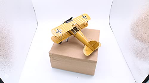 Large 8.5'' Hang Retro Airplane Aircraft Model,Home Decor Ornament,Home Office Desktop Decoration, Retro World War I German Wings Model,Ww1 Aircraft Model (Yellow) #TOP6