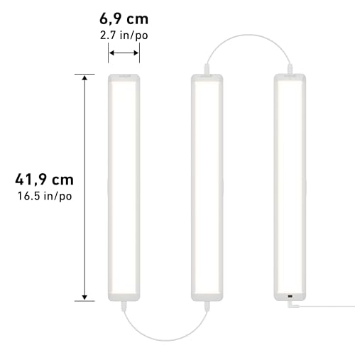 Image of artika Under Cabinet Lighting LED Light Bar - Dimmable, Ultra-Slim, Selectable Color Temperature, Plug-in Closet Light, 1100 Lumens, 22W, Energy Saving