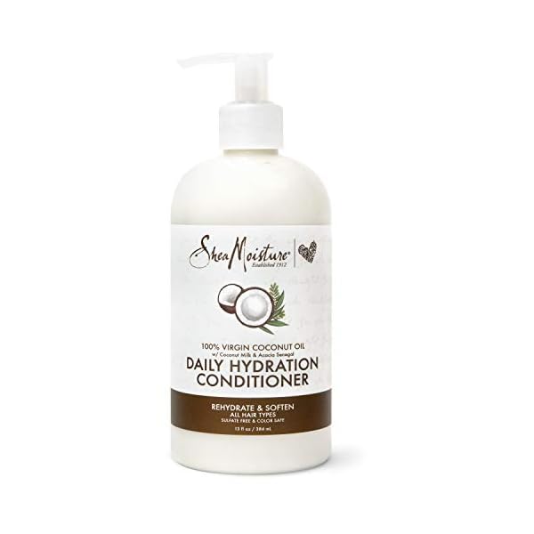 Sheamoisture-Daily-Hydrating-Conditioner-For-All-Hair-Types-100-Virgin-Coconut-Oil-Sulfate-Free-13-oz Sheamoisture Daily Hydrating Conditioner For All Hair Types 100% Virgin Coconut Oil Sulfate-Free 13 oz (Packaging May Vary)