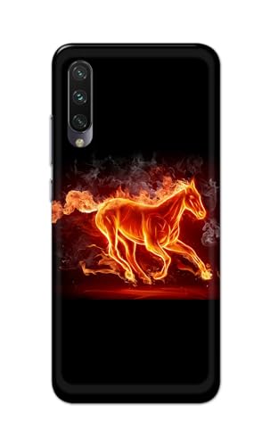 Image of PRINTFIDAA Printed Hard Back Cover Case for Mi A3 Back Cover (Fiery Horse) -112
