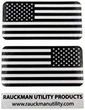 Black Ops Reflective USA Flag Hard Hat Stickers - Engineer Grade - 1" x 2" - QTY 2 - MADE IN THE USA
