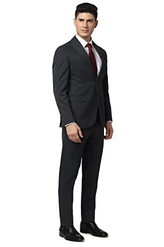 Image of Peter England Men's Polyester Blend Two Piece Suit-Dress Set