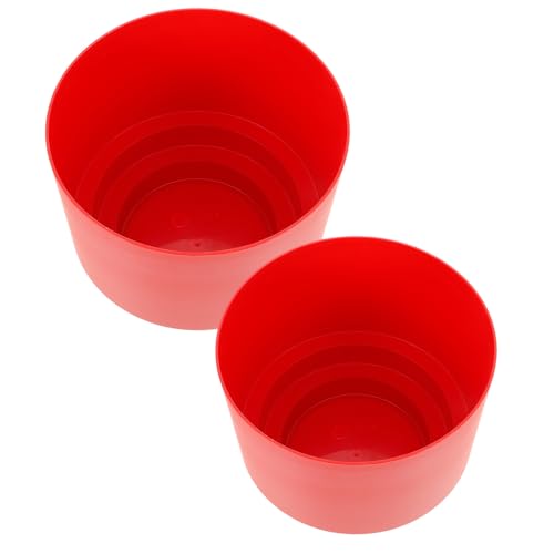 KALLORY 2個風の 福 文字入り防水プラスチック花桶 新年やホームデコに ドライフラワーや造花対応 卓上装飾用植木鉢