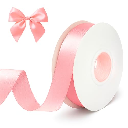 Aujzoo 2CM Rosa Satinband, 20mm, 22m