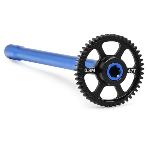 RC��������̎� For Traxxas For Mini For Maxx ���^�� 45T 47T �X�p�[�M�A�ƃZ���^�[�h���C�u�V���t�g�Z�b�g 10755 10756 RC�J�[�A�b�v�O���[�h�p�[�c�A�N�Z�T���[(Blue,47T)