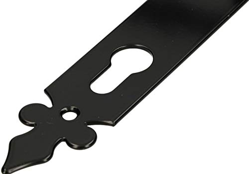 KOTARBAU® Türdrücker 72mm PZ Türgriff Türbeschlag Türklinke Drückergarnitur Dekorativ Schwarz Universal Innen Außenbereich Schmiedeeisen Rostabweisend