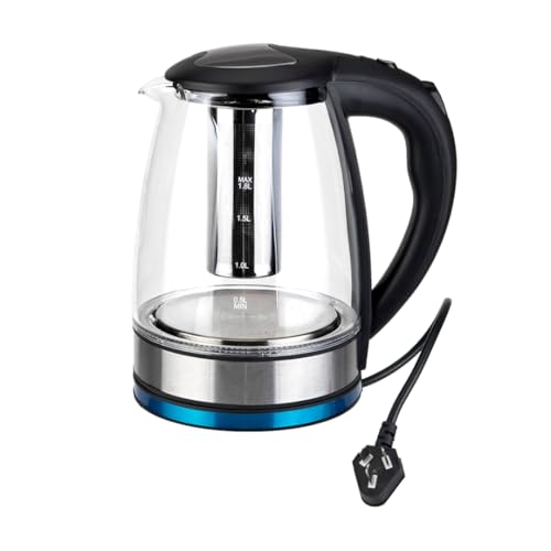 Tetera eléctrica 1.8L rápida con luz LED y apagado automático miniatura 1
