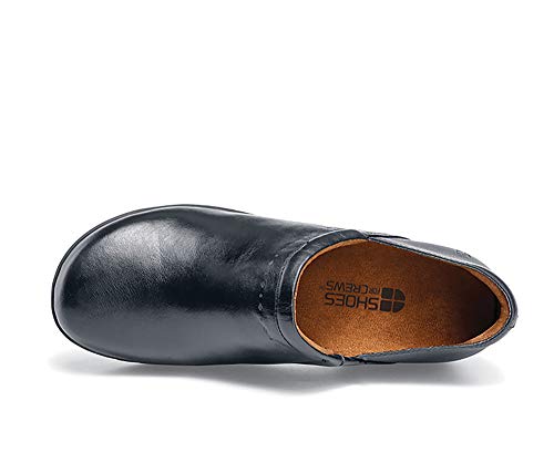 Shoes For Crews Juno, Women's Slip Resistant, Leather Work Clogs-, Black, 9 Wide Us #TOP2