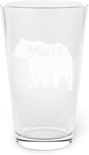 Miniatura 4 de Pinta de vidrio de cerveza de 16 oz Little Bear Mama Bear Mommy 16oz