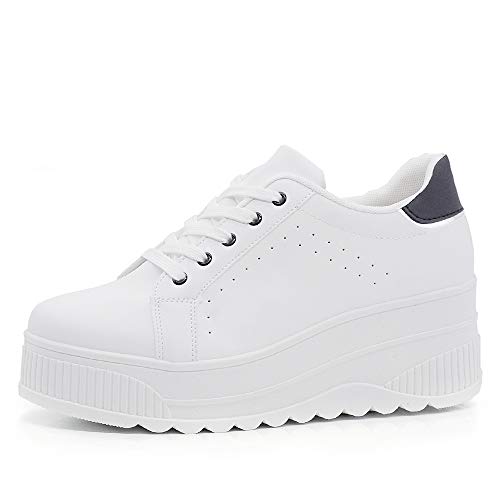 Zapatillas Deportivas Mujer Negras Plataforma Marca - Senza marca/Generico -
